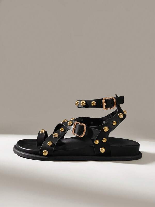 Solecia Women Shoes Women's Fashion Black Comfort Flat Beach Shoes Summer